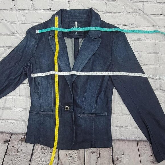 Ann Taylor Loft Navy blue suede jacket with a boho vibe  vintage look #vintage - Picture 5 of 5